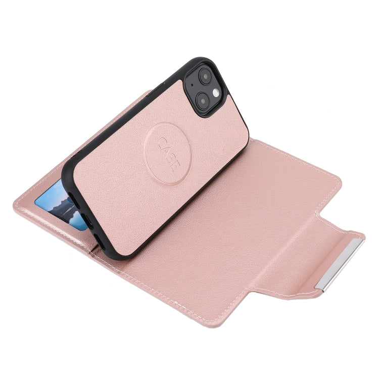 For iPhone 13 Pro Ultra-thin Separable Magnetic Horizontal Flip Leather Case with Card Slot & Wallet (Pink) by buy2fix