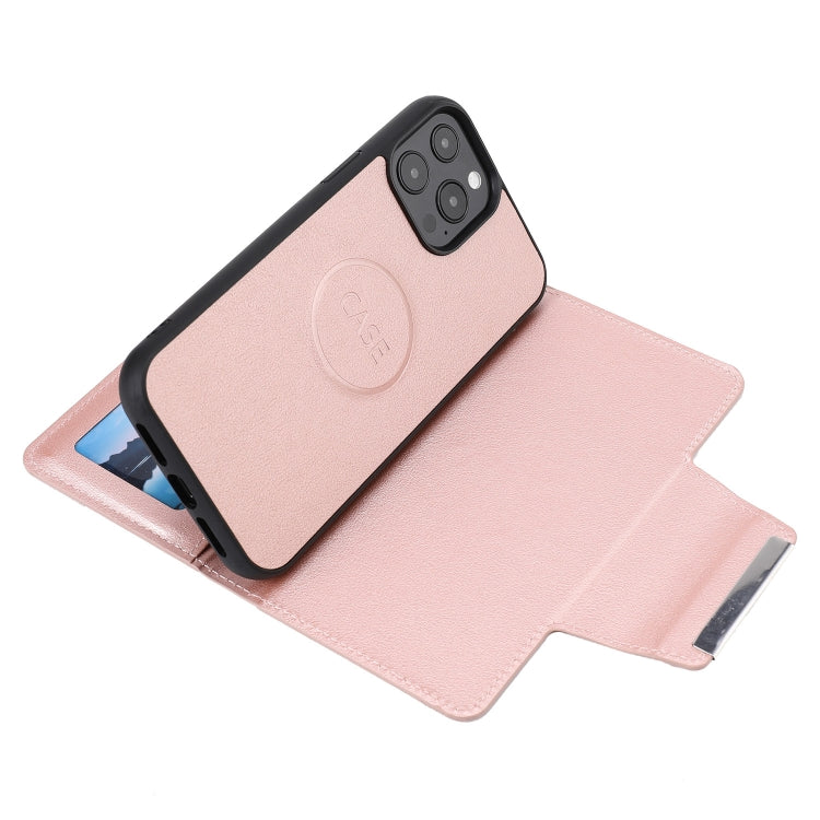 For iPhone 13 Pro Max Ultra-thin Separable Magnetic Horizontal Flip Leather Case with Card Slot & Wallet (Pink) by buy2fix