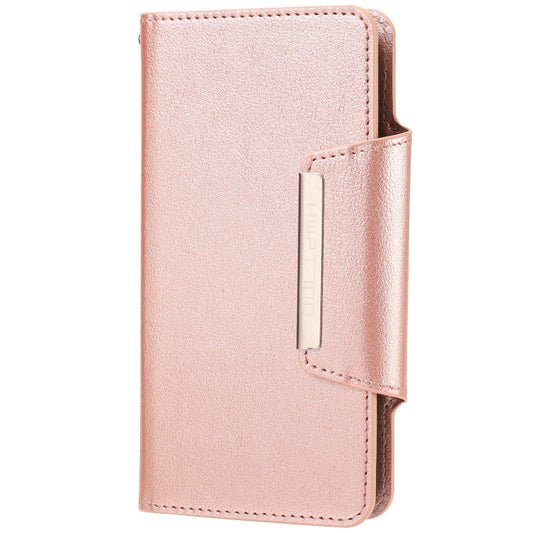 For iPhone SE 2022 / SE 2020 / 8 / 7 Ultra-thin Separable Magnetic Horizontal Flip Leather Case with Card Slot & Wallet(Pink) by buy2fix