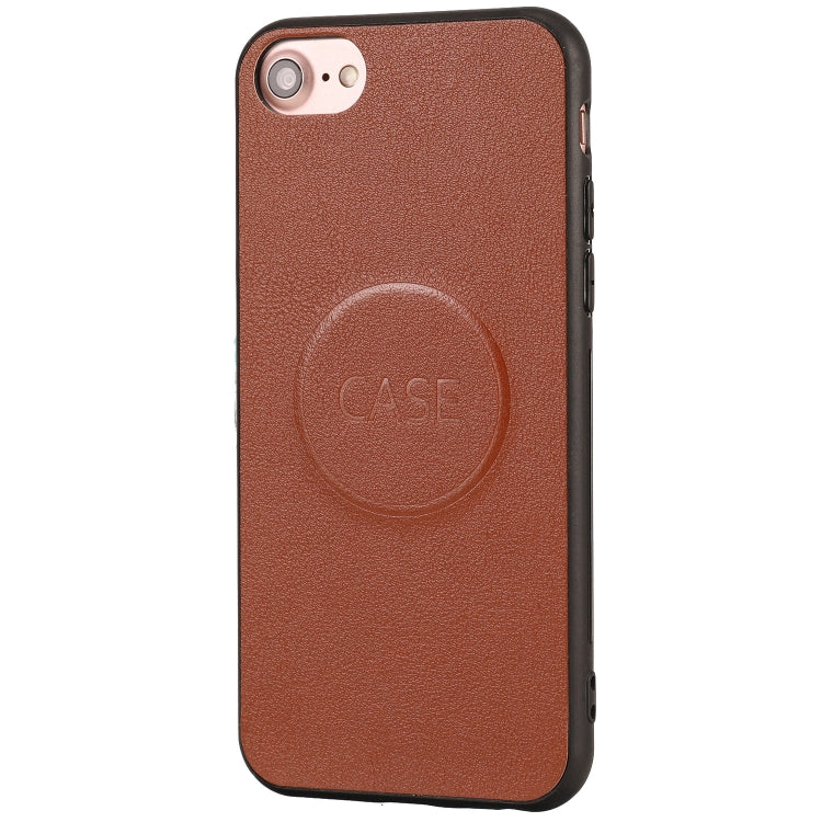 For iPhone SE 2022 / SE 2020 / 8 / 7 Ultra-thin Separable Magnetic Horizontal Flip Leather Case with Card Slot & Wallet(Brown) by buy2fix