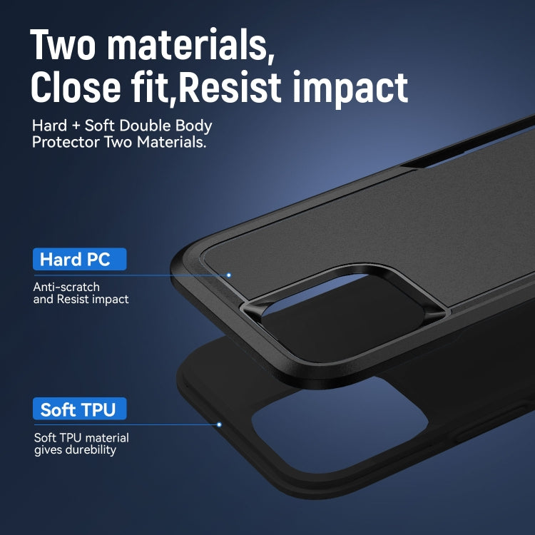 For iPhone 11 Pro Max Pioneer Armor Heavy Duty Shockproof Phone Case (Black) by buy2fix