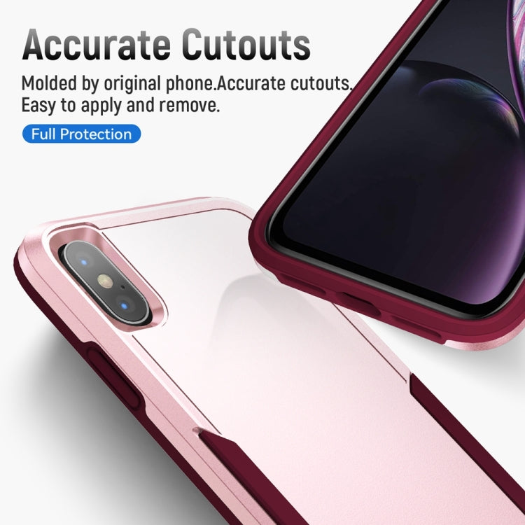 For iPhone XS Max Pioneer Armor Heavy Duty Shockproof Phone Case(Pink) by buy2fix