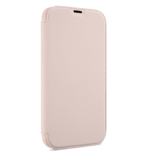 For iPhone 13 Pro Skin Feel Horizontal Flip PU Leather Case with Holder & Card Slot (Pink) by buy2fix