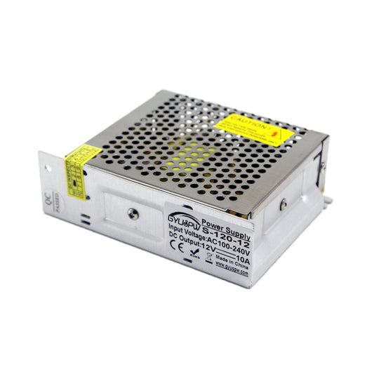 S-120-12 DC12V 10A 120W LED Regulated Switching Power Supply, Size: 129 x 99 x 40mm by buy2fix