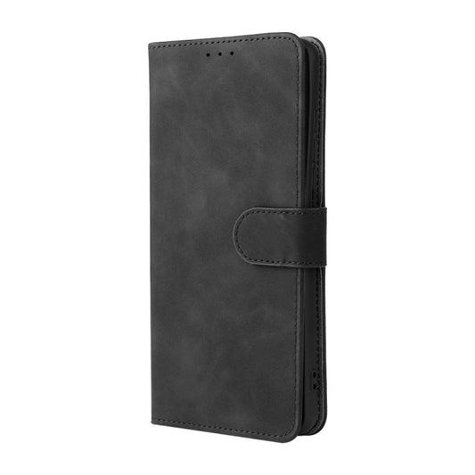 For Motorola Moto G60S Solid Color Skin Feel Magnetic Buckle Horizontal Flip PU Leather Case with Holder & Card Slots & Wallet(Black) by buy2fix