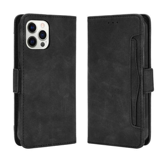 For iPhone 13 Skin Feel Calf Pattern Horizontal Flip Leather Case with Holder & Card Slots & Photo Frame(Black) by buy2fix
