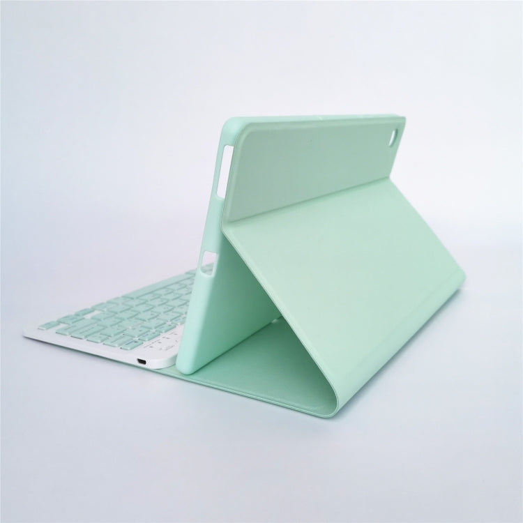 For Lenovo Smart Tab M10 HPD Plus TB-X606F 10.3 inch LX103 Solid Color Detachable Square Keycap Bluetooth Keyboard Leather Tablet Case with Stand(Green) by buy2fix