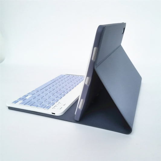 For Lenovo Pad Tab P11 Pro 11.5 inch TB-J706F LX115 Solid Color Detachable Square Keycap Bluetooth Keyboard Leather Tablet Case with Stand(Purple) by buy2fix