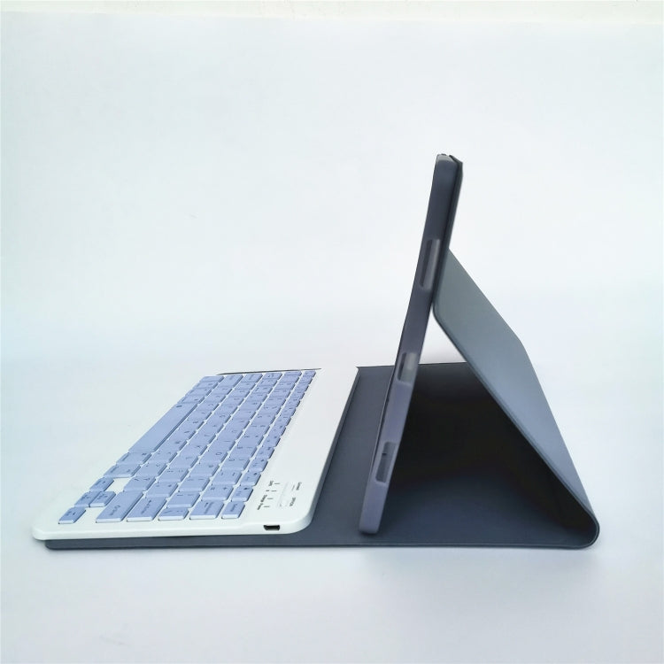 For Lenovo Pad Tab P11 Pro 11.5 inch TB-J706F LX115 Solid Color Detachable Square Keycap Bluetooth Keyboard Leather Tablet Case with Stand(Purple) by buy2fix