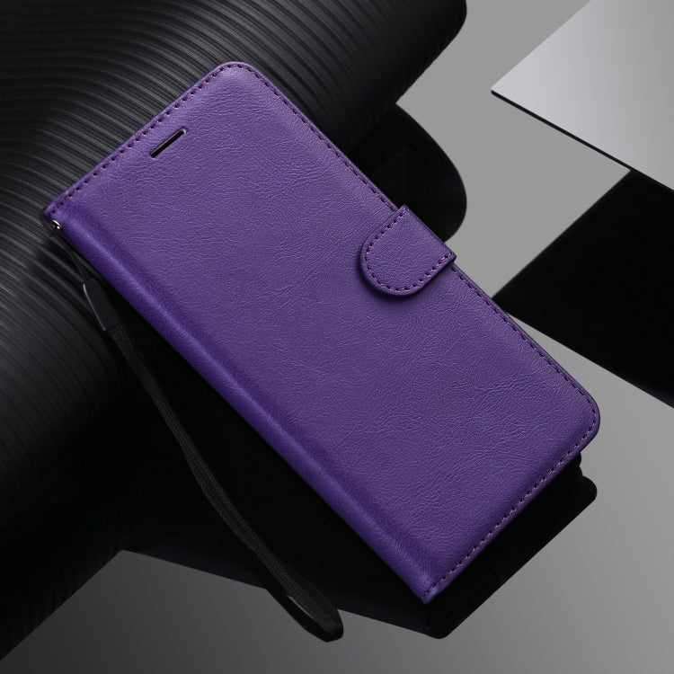For iPhone 13 mini Pure Color Horizontal Flip Leather Case with Holder & Card Slots & Wallet & Lanyard (Purple) by buy2fix