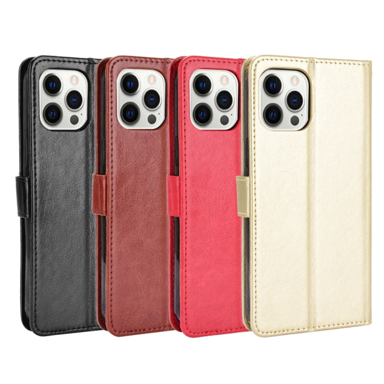 For iPhone 13 Pro Max Crazy Horse Texture Horizontal Flip Leather Case with Holder & Card Slots & Lanyard (Red) by buy2fix