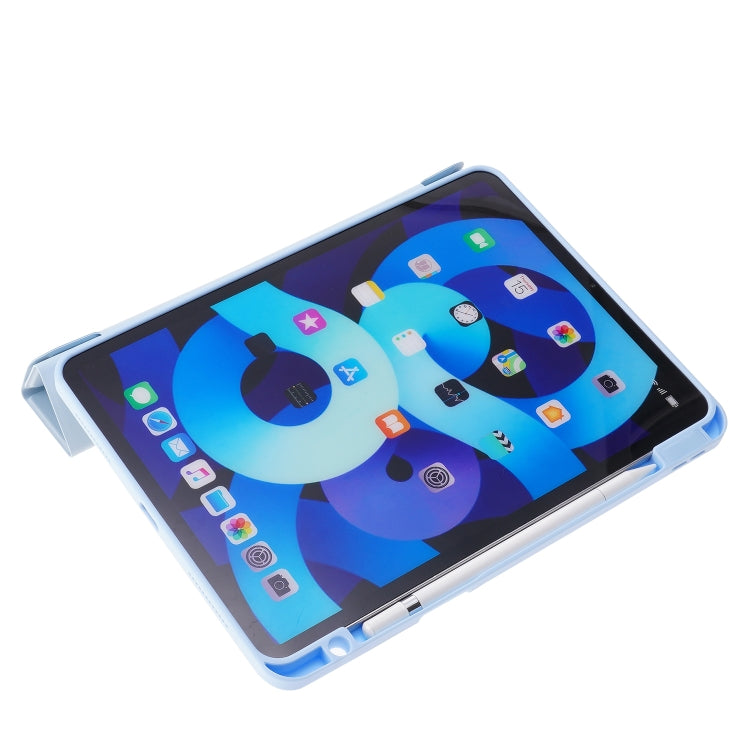 Deformation Transparent Acrylic Horizontal Flip PU Leather Case with Multi-folding Holder & Sleep / Wake-up Function & Pen Slot For iPad Air 2022 / 2020 10.9(Dark Blue) - iPad Air (2022) / (2020) 10.9 Cases by buy2fix | Online Shopping UK | buy2fix
