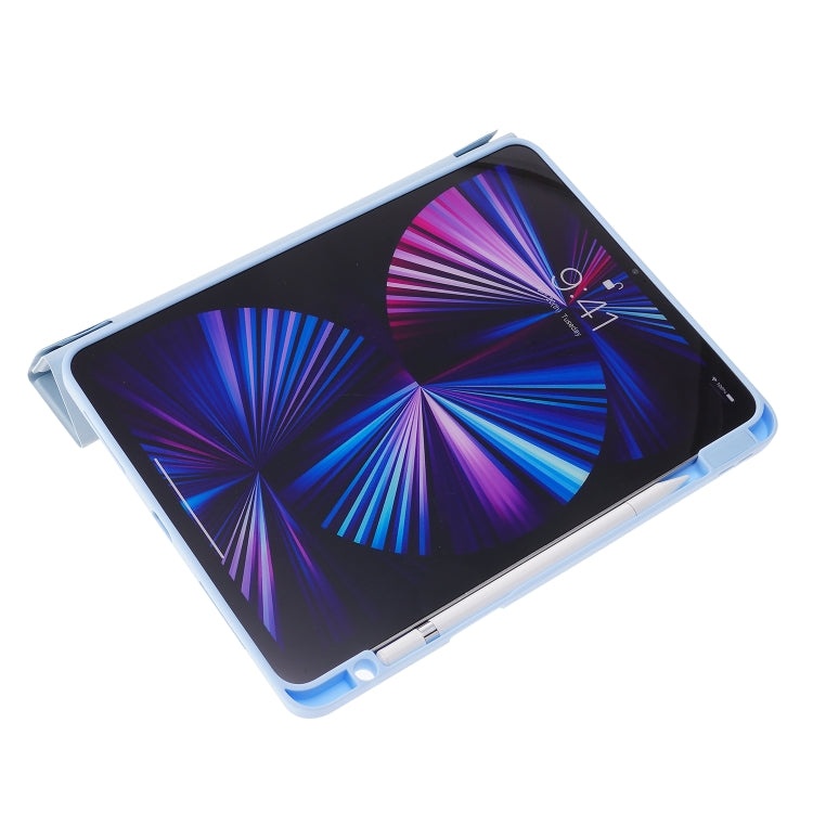 For iPad Pro 11 2022 / 2021 / 2020 / 2018 Deformation Transparent Acrylic Horizontal Flip PU Leather Tablet Case with Multi-folding Holder & Sleep / Wake-up Function & Pen Slot(Black) - iPad Pro 11 (2022/2021) Cases by buy2fix | Online Shopping UK | buy2fix