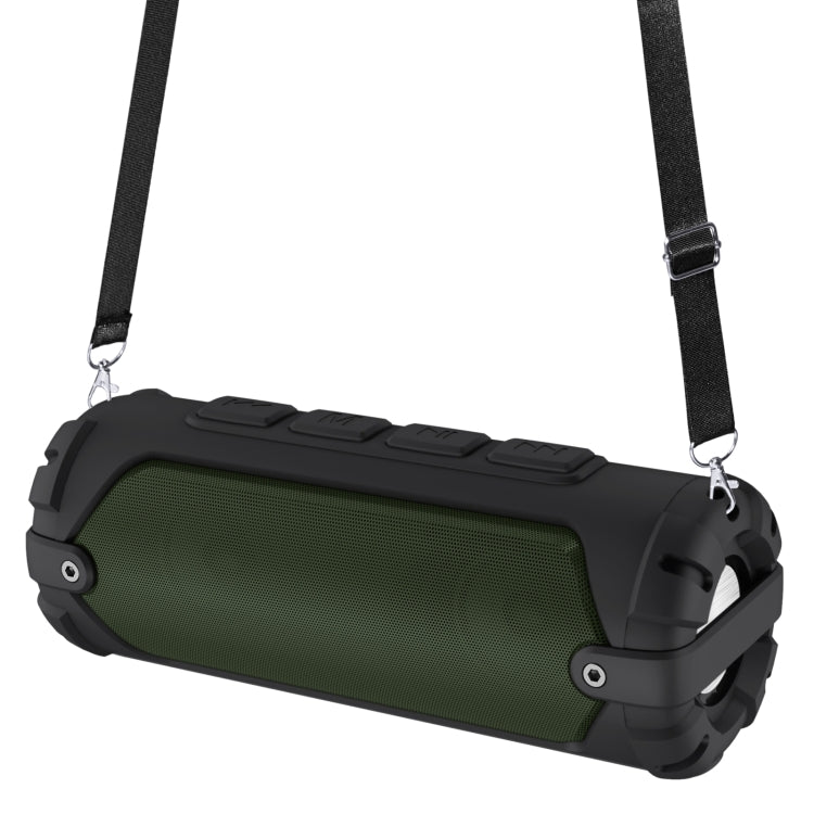 New Rixing NR-6013 Bluetooth 5.0 Portable Outdoor Wireless Bluetooth Speaker with Shoulder Strap(Green) - Desktop Speaker by NewRixing | Online Shopping UK | buy2fix