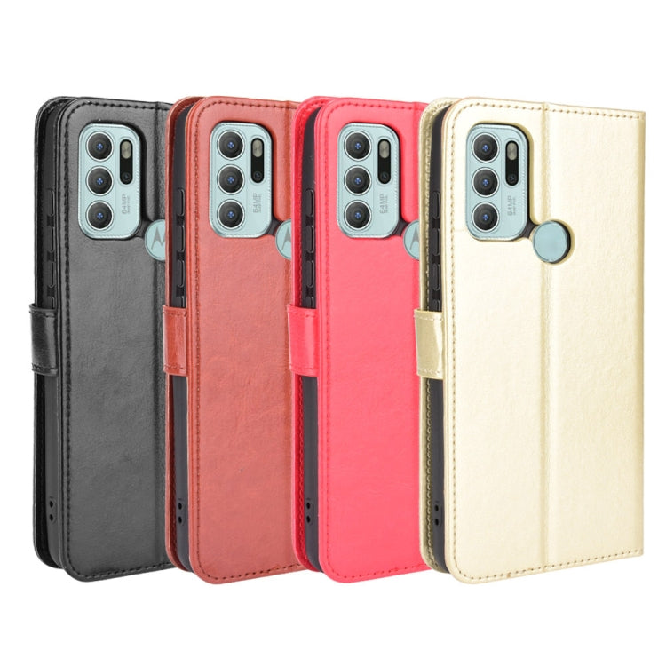 For Motorola Moto G60S Crazy Horse Texture Horizontal Flip Leather Case with Holder & Card Slots & Lanyard(Red) by buy2fix