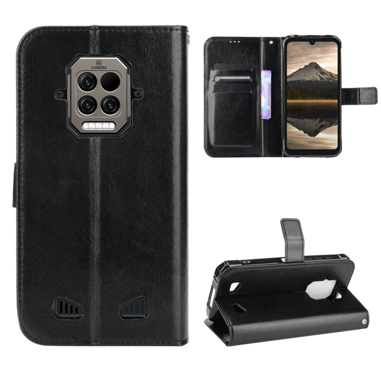 For Doogee S86 / S86 Pro Crazy Horse Texture Horizontal Flip Leather Case with Holder & Card Slots & Lanyard(Black) by buy2fix