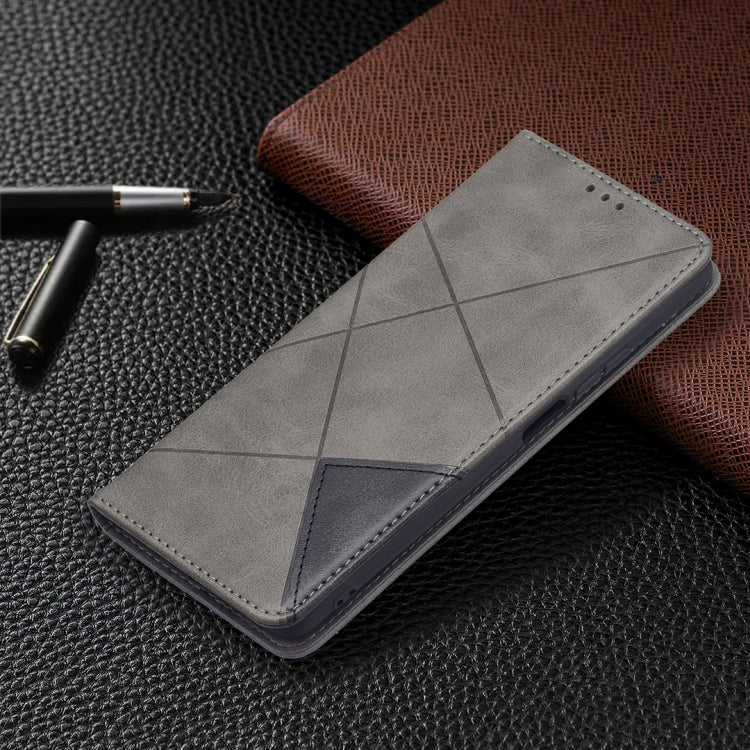 For Xiaomi Mi 11T Rhombus Texture Horizontal Flip Magnetic Leather Case with Holder & Card Slots(Brown) by buy2fix