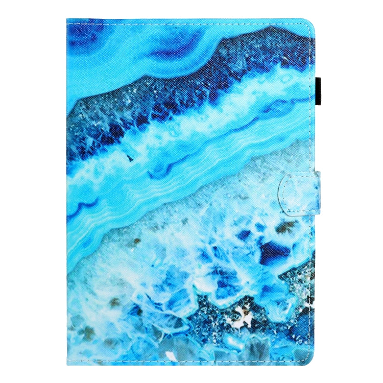 8 inch Universal Colored Drawing Horizontal Flip PU Leather Case with Holder & Card Slot(Blue Marble) - 8 inch by buy2fix | Online Shopping UK | buy2fix