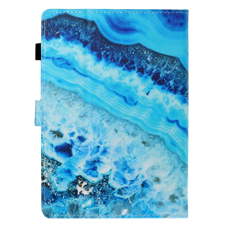 8 inch Universal Colored Drawing Horizontal Flip PU Leather Case with Holder & Card Slot(Blue Marble) - 8 inch by buy2fix | Online Shopping UK | buy2fix