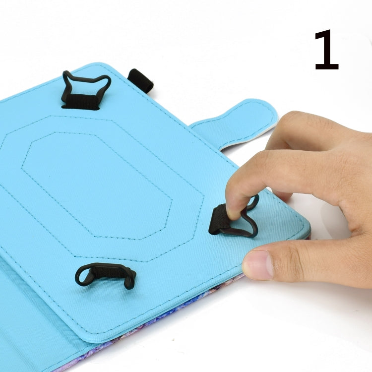 8 inch Universal Colored Drawing Horizontal Flip PU Leather Case with Holder & Card Slot(Blue Marble) - 8 inch by buy2fix | Online Shopping UK | buy2fix