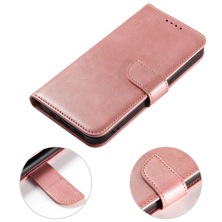 For iPhone 12 Pro Max Calf Texture Buckle Horizontal Flip Leather Case with Holder & Card Slots & Wallet(Rose Gold) by buy2fix