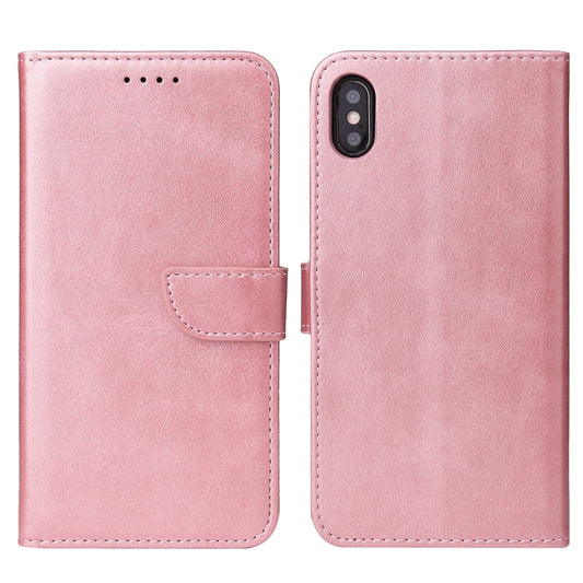 For iPhone X / XS Calf Texture Buckle Horizontal Flip Leather Case with Holder & Card Slots & Wallet(Rose Gold) by buy2fix