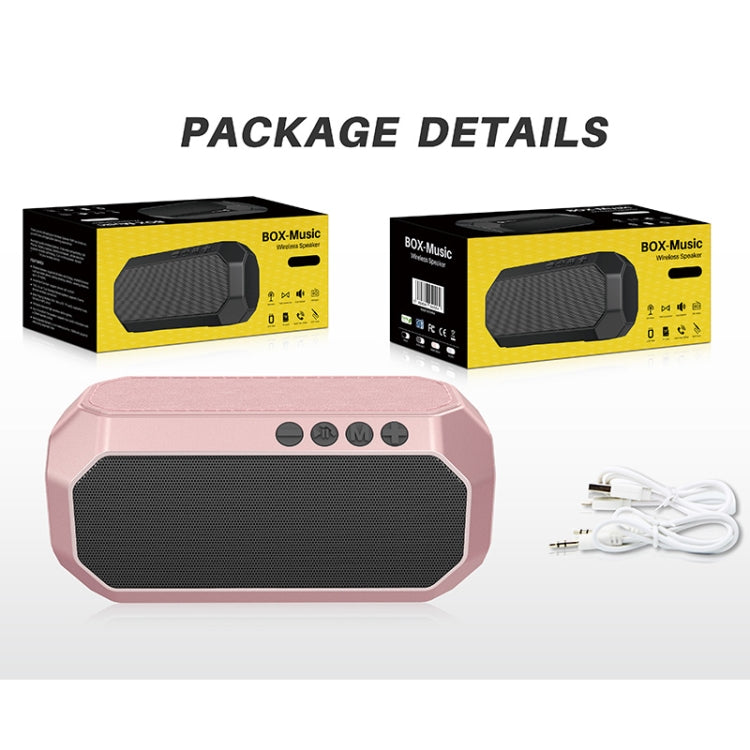 NewRixing NR-4000 TWS Mesh Polygon Music Box Concept Bluetooth Speaker(Rose Gold) by NewRixing