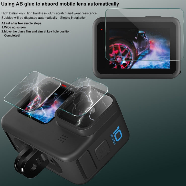 For GoPro HERO10 Black IMAK 3 in 1 Camera Lens and Screen Tempered Glass Film by imak