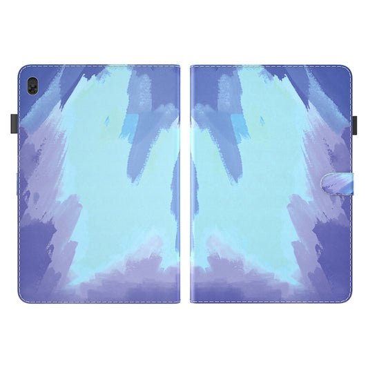 For Lenovo Tab M10 TB-X605L X605F Voltage Watercolor Pattern Skin Feel Magnetic Horizontal Flip PU Leather Case with Holder(Blue) by buy2fix