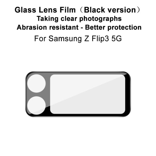 For Samsung Galaxy Z Flip3 5G IMAK Rear Camera Lens Glass Film Black Version by imak