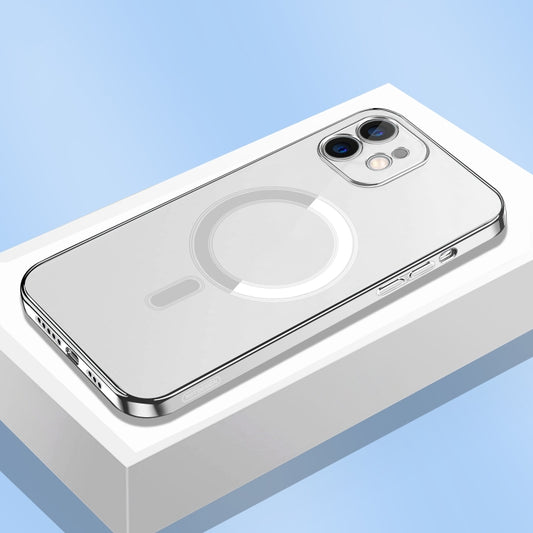 For iPhone 13 Classic Electroplating Shockproof Magsafe Case(Silver) by buy2fix