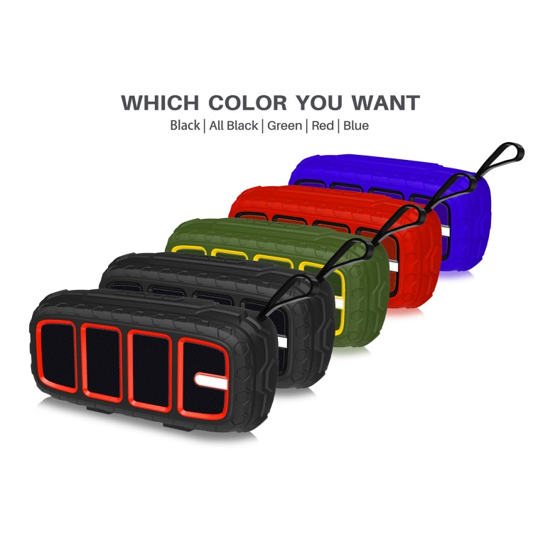 NewRixing NR-5018 Outdoor Portable Bluetooth Speaker, Support Hands-free Call / TF Card / FM / U Disk(Green+Yellow) by NewRixing