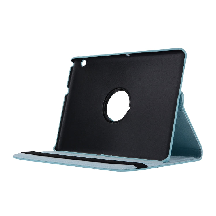 For Huawei MediaPad T3 10 Litchi Texture Horizontal Flip 360 Degrees Rotation Leather Case with Holder(Sky Blue) by buy2fix