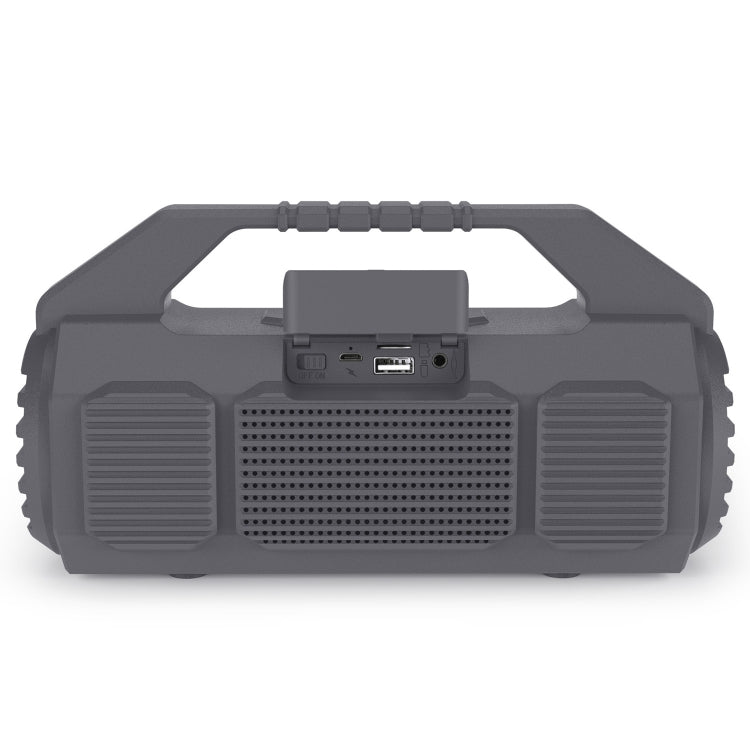 NewRixing NR-4025P with Screen Outdoor Splash-proof Water Portable Bluetooth Speaker, Support Hands-free Call / TF Card / FM / U Disk(Grey) - Desktop Speaker by NewRixing | Online Shopping UK | buy2fix