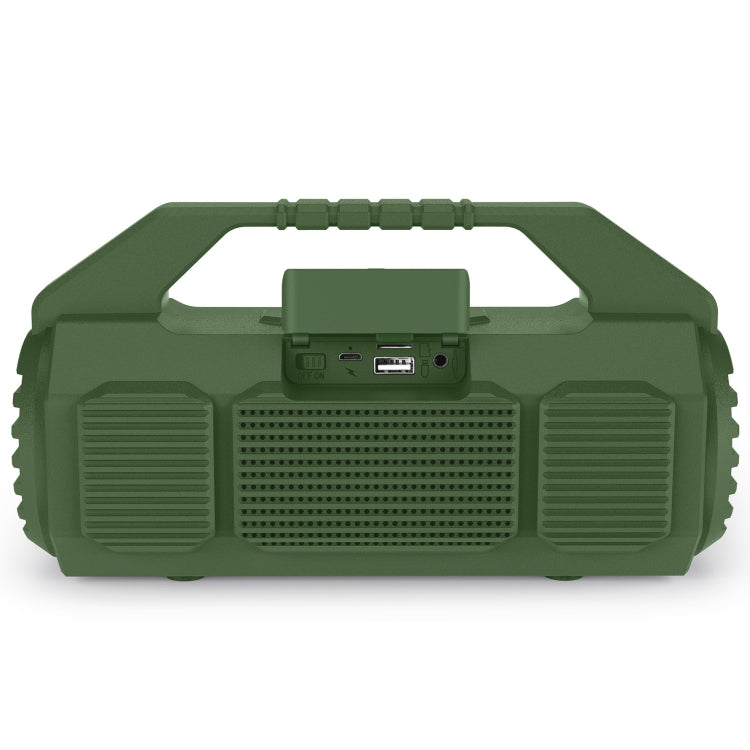NewRixing NR-4025P with Screen Outdoor Splash-proof Water Portable Bluetooth Speaker, Support Hands-free Call / TF Card / FM / U Disk(Green) - Desktop Speaker by NewRixing | Online Shopping UK | buy2fix