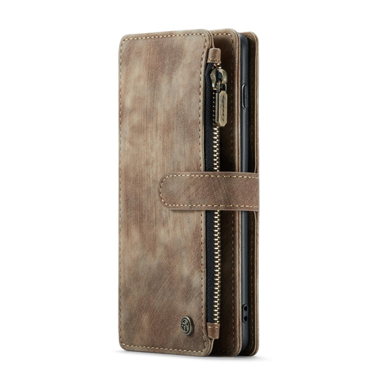 For Samsung Galaxy S10 CaseMe-C30 PU + TPU Multifunctional Horizontal Flip Leather Case with Holder & Card Slot & Wallet & Zipper Pocket(Brown) by CaseMe