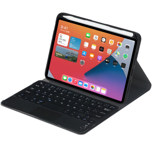HK006C Detachable Bluetooth Keyboard Leather Tablet Case with Touchpad & Holder for iPad mini 6(Black) by buy2fix