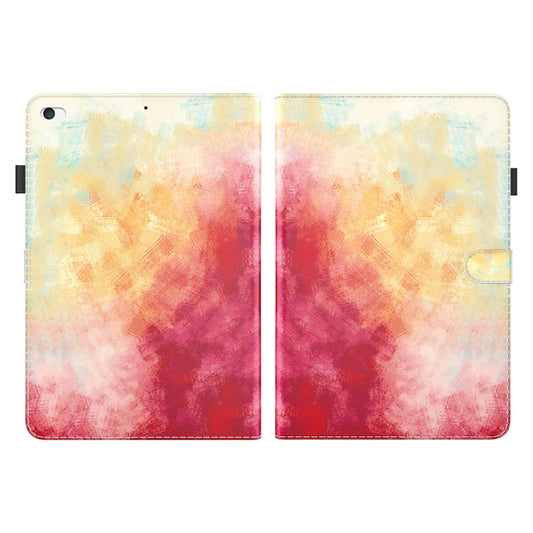 Watercolor Pattern Skin Feel Magnetic Horizontal Flip PU Leather Case with Holder & Card Slots & Photo Frame & Sleep / Wake-up Function For iPad mini 5 / 4 / 3 / 2 / 1(Spring Cherry) by buy2fix