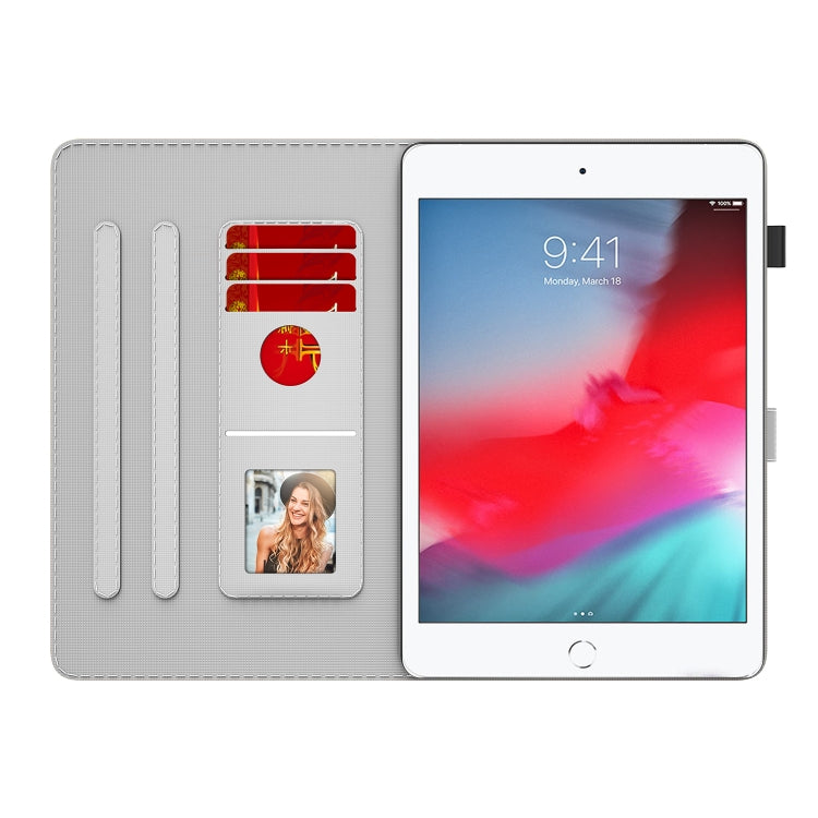 Watercolor Pattern Skin Feel Magnetic Horizontal Flip PU Leather Case with Holder & Card Slots & Photo Frame & Sleep / Wake-up Function For iPad mini 5 / 4 / 3 / 2 / 1(Purple Red) by buy2fix