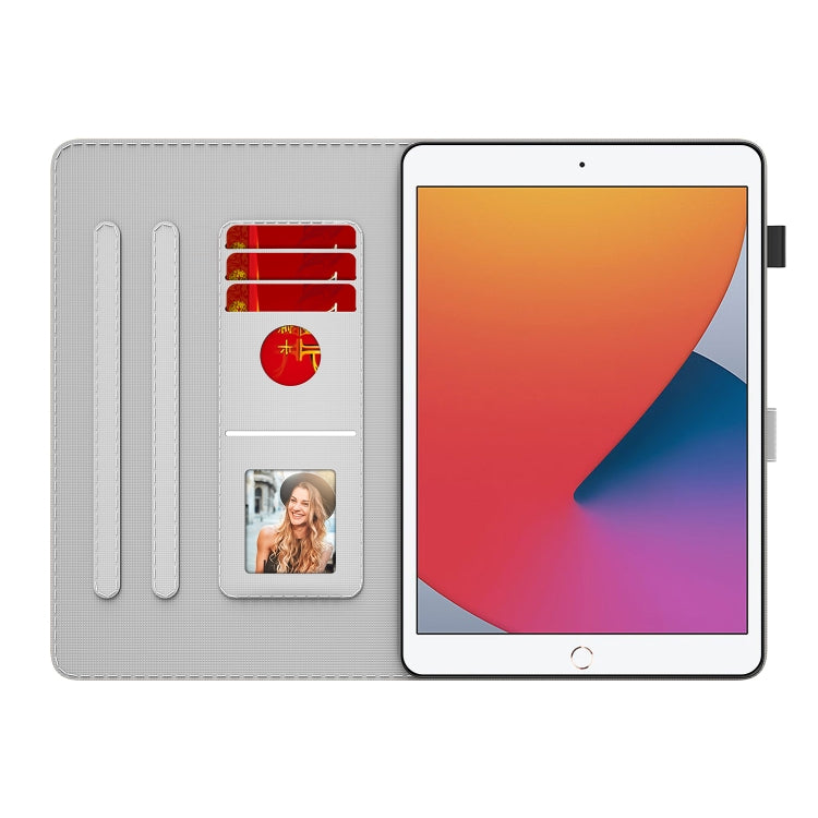 Watercolor Pattern Skin Feel Magnetic Horizontal Flip PU Leather Case with Holder & Card Slots & Photo Frame & Sleep / Wake-up Function For iPad 9.7 (2018 & 2017) / Air 2 / Air(Spring Cherry) by buy2fix