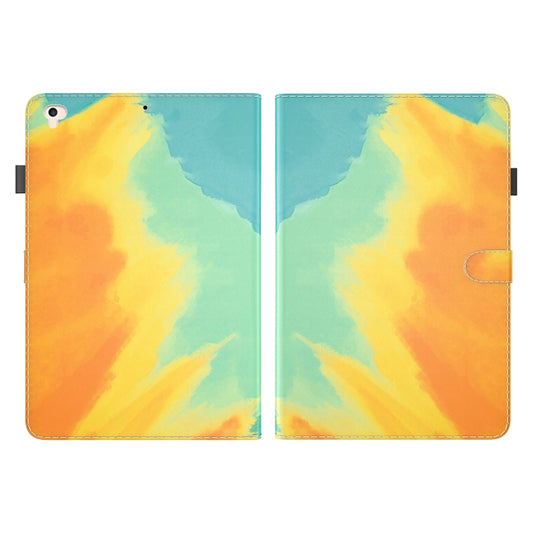 Watercolor Pattern Skin Feel Magnetic Horizontal Flip PU Leather Case with Holder & Card Slots & Photo Frame & Sleep / Wake-up Function For iPad 9.7 (2018 & 2017) / Air 2 / Air(Autumn Leaves) by buy2fix