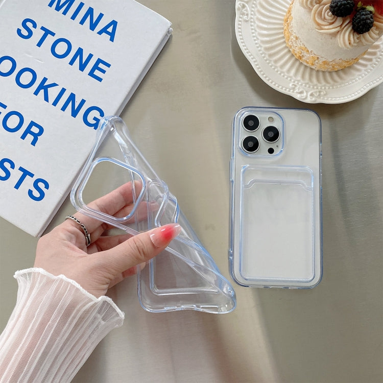 For iPhone 13 mini Transparent Card Slot Shockproof TPU Protective Case by buy2fix