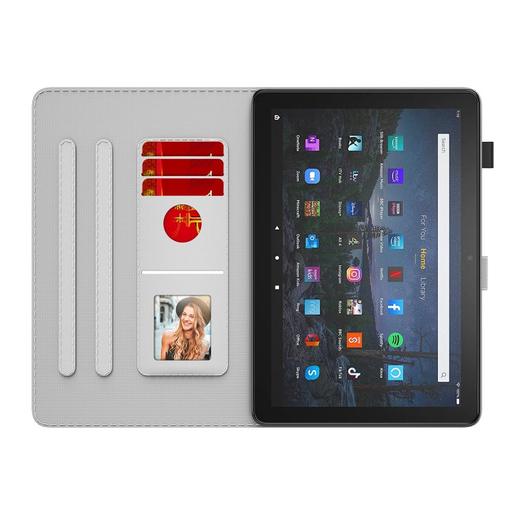 For Amazon Fire HD 10 / 10 Plus 2021 Watercolor Pattern Skin Feel Magnetic Horizontal Flip PU Leather Case with Holder & Card Slots & Photo Frame & Sleep / Wake-up Function(Winter Snow) by buy2fix