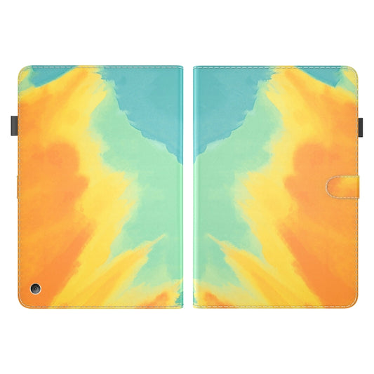 For Amazon Fire HD 8 2020 Watercolor Pattern Skin Feel Magnetic Horizontal Flip PU Leather Case with Holder & Card Slots & Photo Frame & Sleep / Wake-up Function(Autumn Leaves) by buy2fix