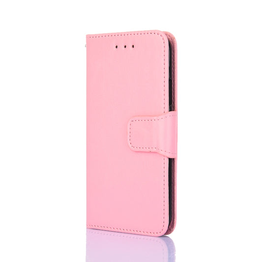 For iPhone XR Crystal Texture Horizontal Flip Leather Case with Holder & Card Slots & Wallet(Pink) by buy2fix
