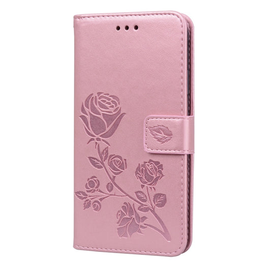 For Xiaomi Redmi 10 Rose Embossed Horizontal Flip PU Leather Case with Holder & Card Slots & Wallet(Rose Gold) by buy2fix