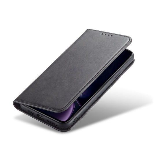 For iPhone XR Calf Texture Magnetic Horizontal Flip Leather Case with Holder & Card Slots & Wallet(Black) by buy2fix