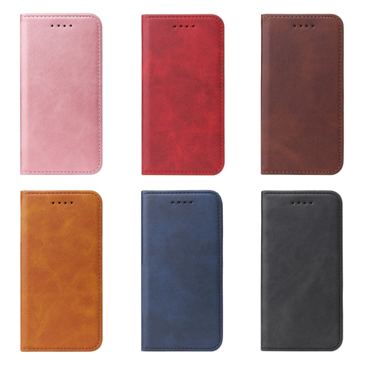 For iPhone SE 2022 / SE 2020 / 8 / 7 Calf Texture Magnetic Horizontal Flip Leather Case with Holder & Card Slots & Wallet(Blue) by buy2fix