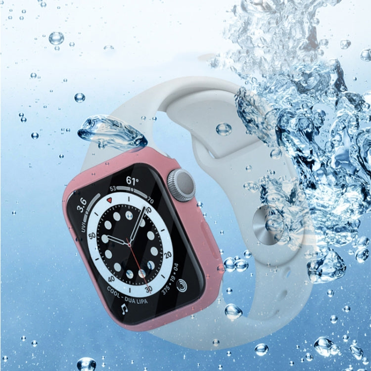 Shockproof PC Protective Case with Tempered Glass Film For Apple Watch Series 9 / 8 / 7 45mm(Lavender Purple) by buy2fix