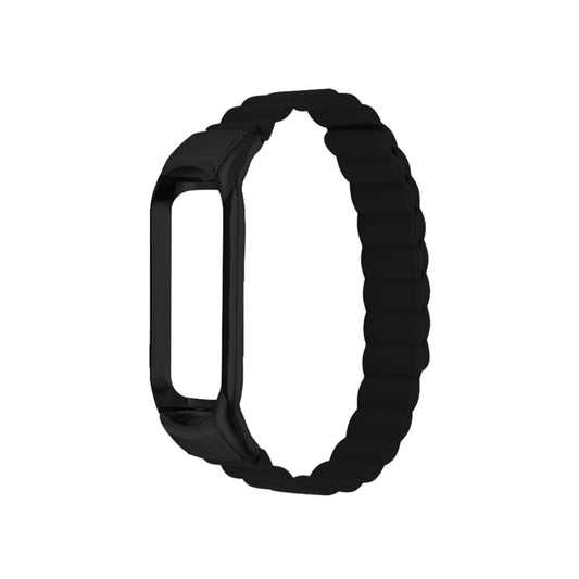 For Xiaomi Mi Band 4 / 3 Silicone Magnetic Watch Band(Black) by buy2fix